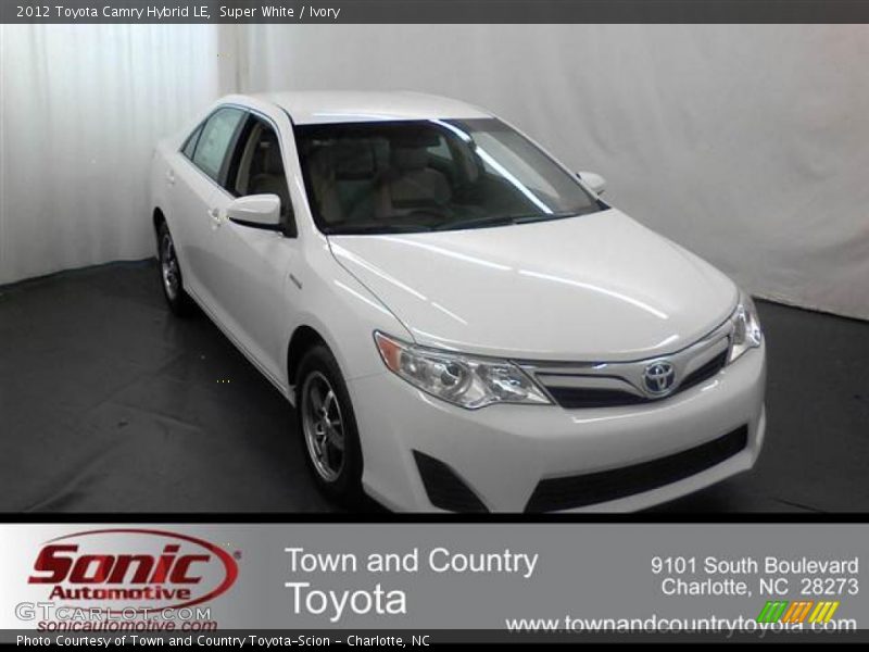 Super White / Ivory 2012 Toyota Camry Hybrid LE