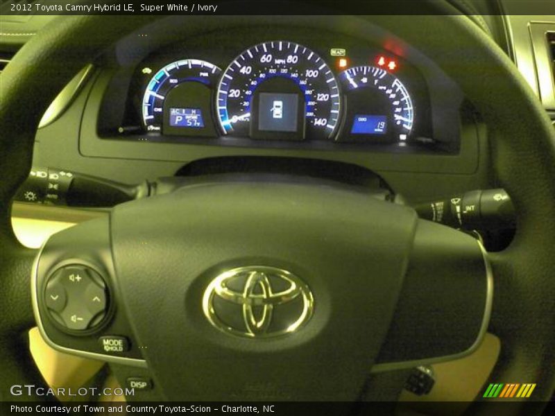 Super White / Ivory 2012 Toyota Camry Hybrid LE