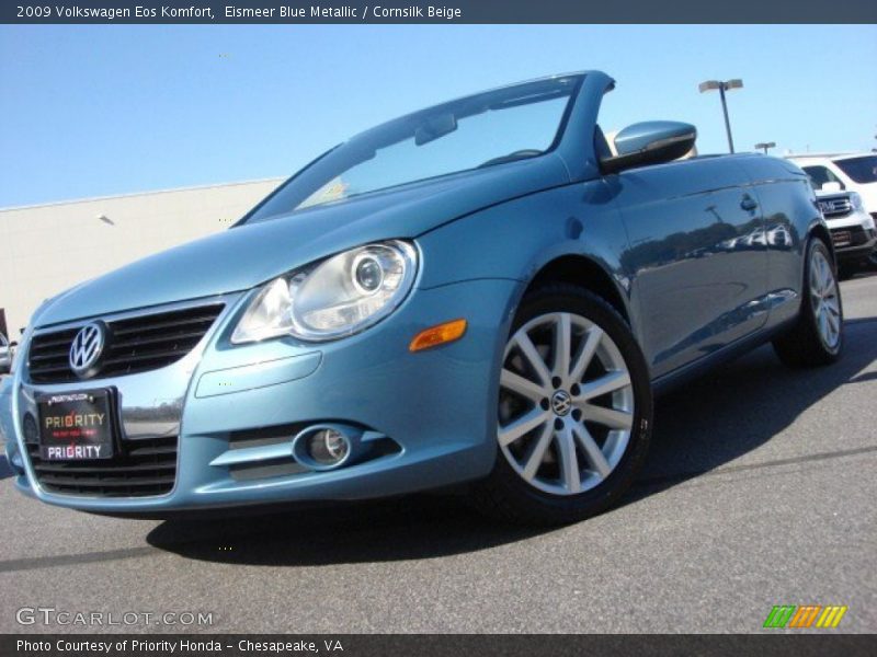 Eismeer Blue Metallic / Cornsilk Beige 2009 Volkswagen Eos Komfort
