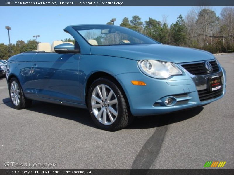 Eismeer Blue Metallic / Cornsilk Beige 2009 Volkswagen Eos Komfort