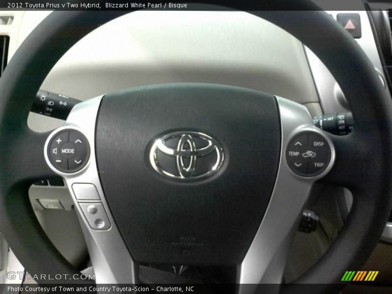 Blizzard White Pearl / Bisque 2012 Toyota Prius v Two Hybrid