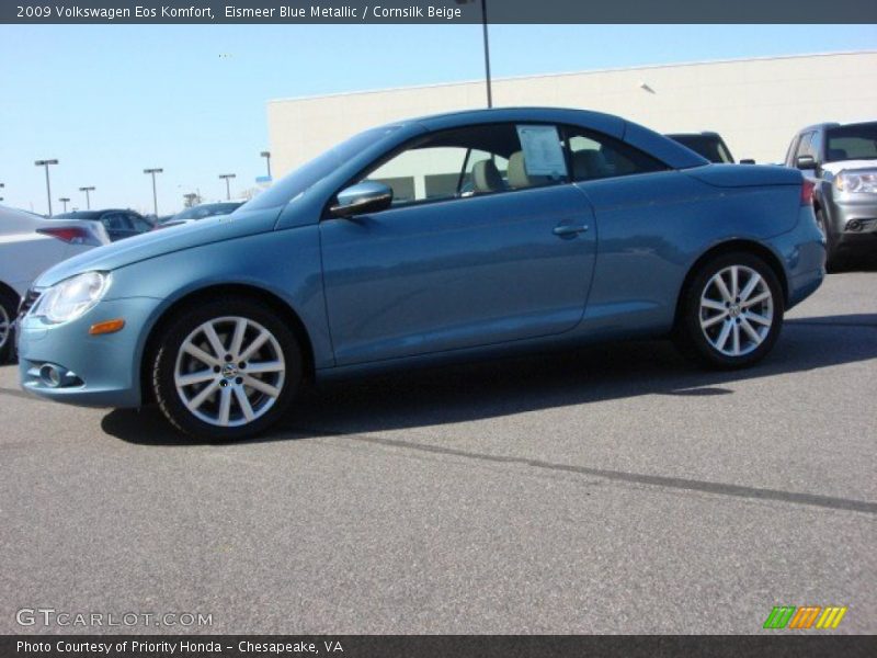 Eismeer Blue Metallic / Cornsilk Beige 2009 Volkswagen Eos Komfort