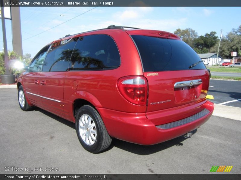 Inferno Red Pearl / Taupe 2001 Chrysler Town & Country LXi