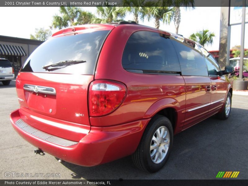 Inferno Red Pearl / Taupe 2001 Chrysler Town & Country LXi