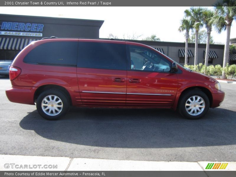 Inferno Red Pearl / Taupe 2001 Chrysler Town & Country LXi