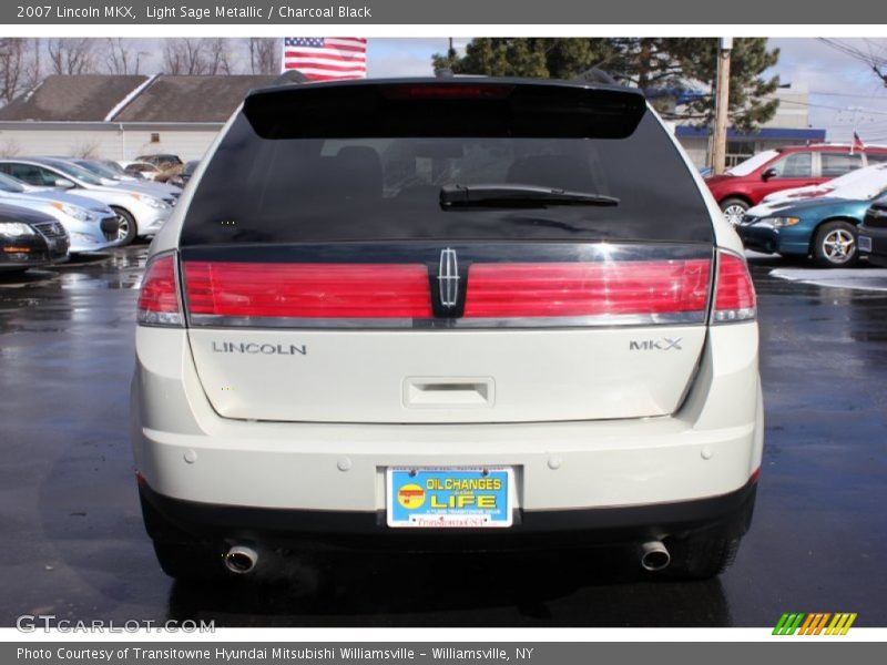 Light Sage Metallic / Charcoal Black 2007 Lincoln MKX