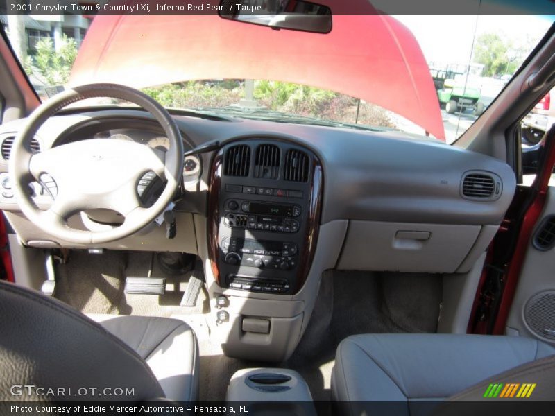 Inferno Red Pearl / Taupe 2001 Chrysler Town & Country LXi