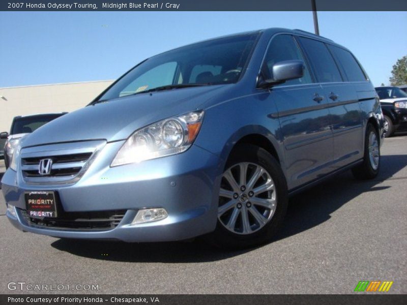 Midnight Blue Pearl / Gray 2007 Honda Odyssey Touring