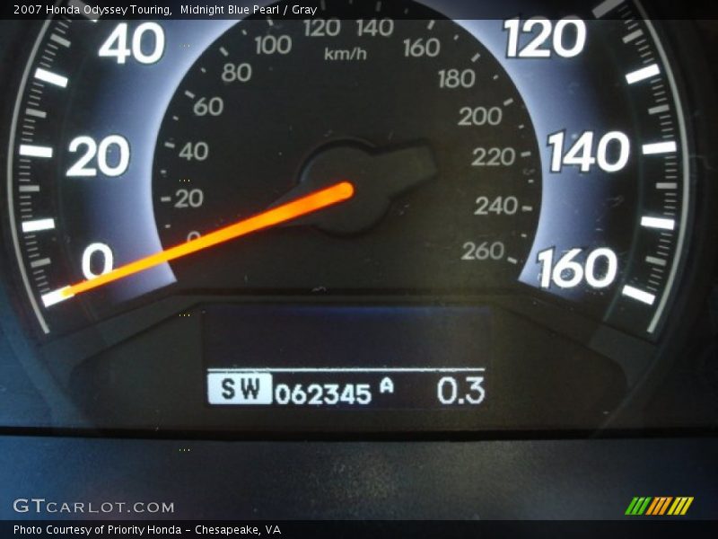 Midnight Blue Pearl / Gray 2007 Honda Odyssey Touring