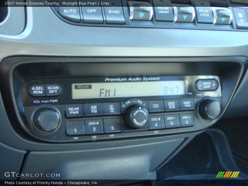 Midnight Blue Pearl / Gray 2007 Honda Odyssey Touring