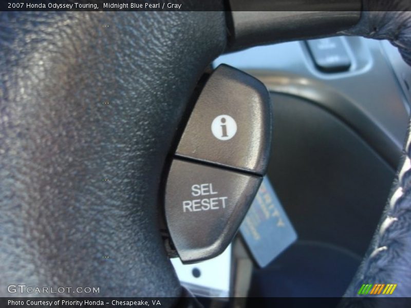 Midnight Blue Pearl / Gray 2007 Honda Odyssey Touring
