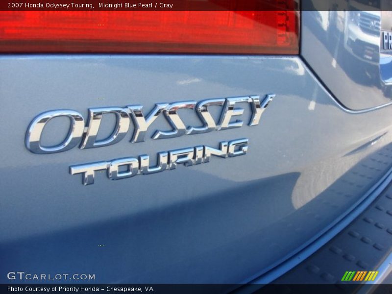 Midnight Blue Pearl / Gray 2007 Honda Odyssey Touring
