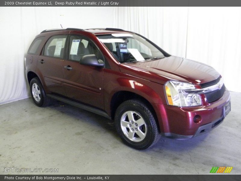 Deep Ruby Red Metallic / Light Gray 2009 Chevrolet Equinox LS
