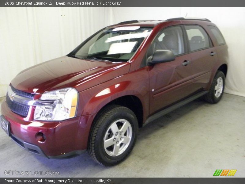Deep Ruby Red Metallic / Light Gray 2009 Chevrolet Equinox LS