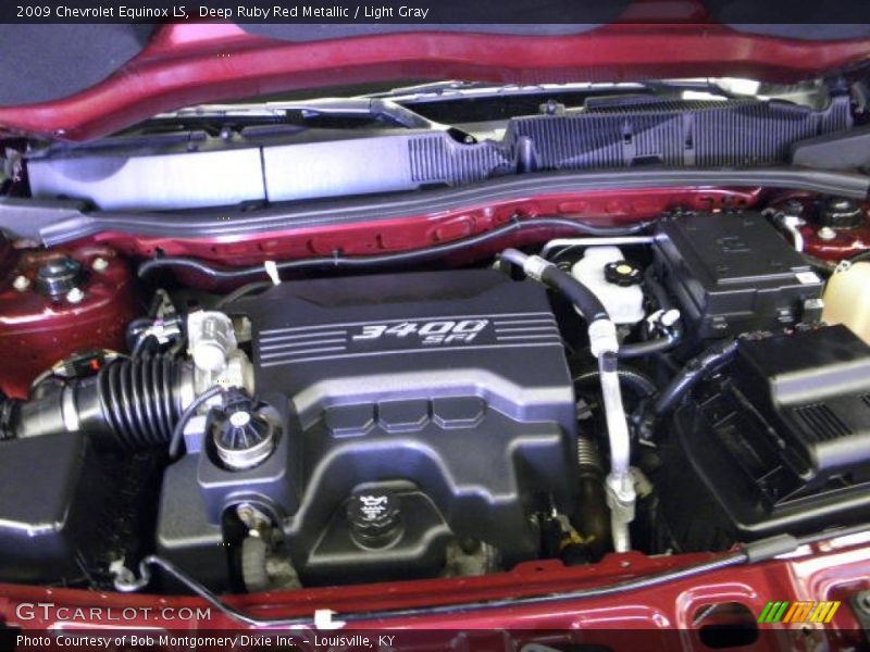 Deep Ruby Red Metallic / Light Gray 2009 Chevrolet Equinox LS