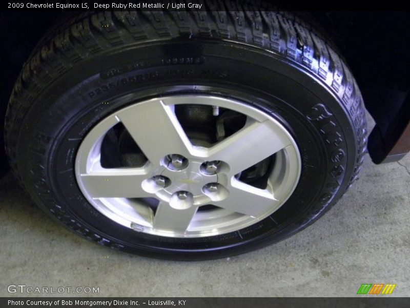 Deep Ruby Red Metallic / Light Gray 2009 Chevrolet Equinox LS
