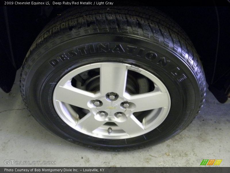 Deep Ruby Red Metallic / Light Gray 2009 Chevrolet Equinox LS