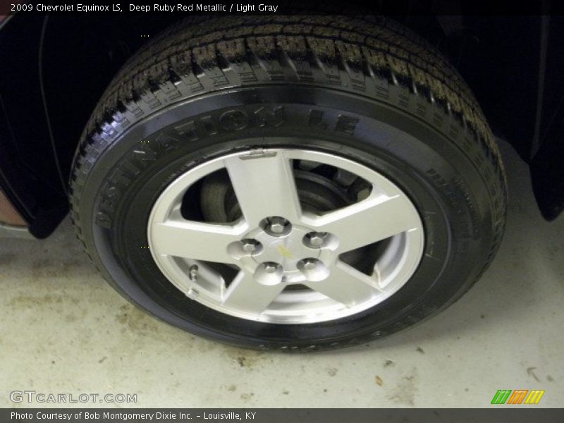 Deep Ruby Red Metallic / Light Gray 2009 Chevrolet Equinox LS