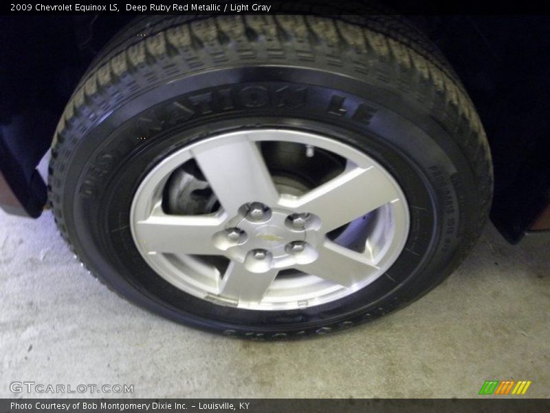Deep Ruby Red Metallic / Light Gray 2009 Chevrolet Equinox LS