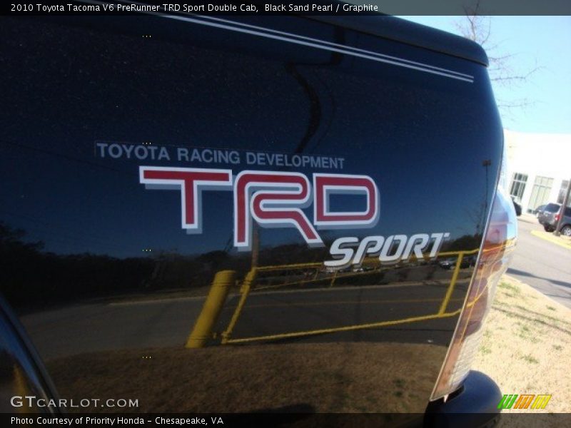 Black Sand Pearl / Graphite 2010 Toyota Tacoma V6 PreRunner TRD Sport Double Cab