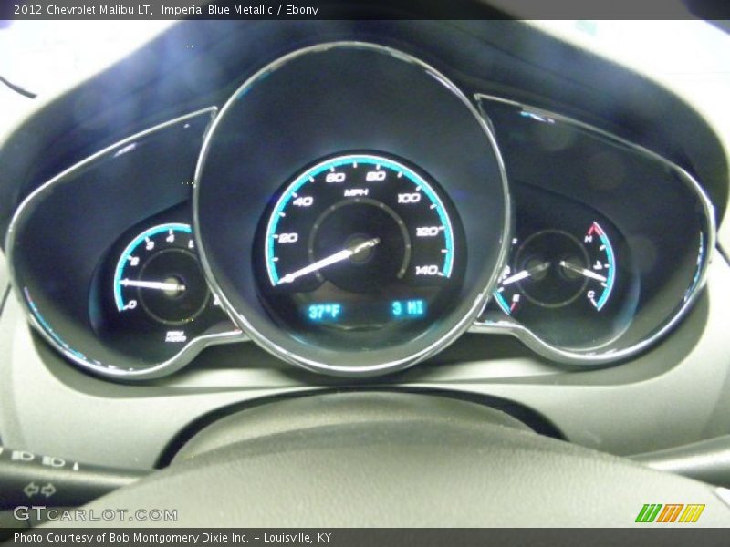 Imperial Blue Metallic / Ebony 2012 Chevrolet Malibu LT