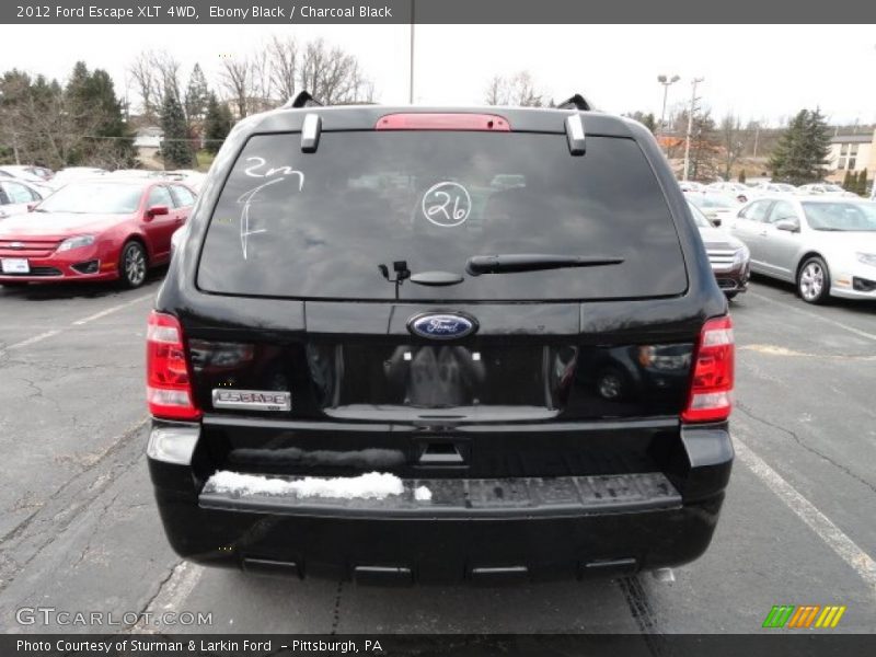 Ebony Black / Charcoal Black 2012 Ford Escape XLT 4WD
