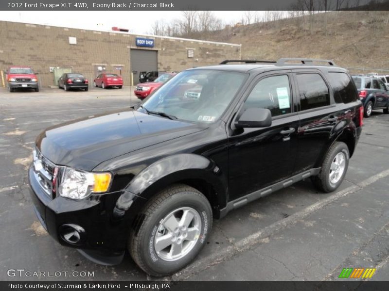 Ebony Black / Charcoal Black 2012 Ford Escape XLT 4WD