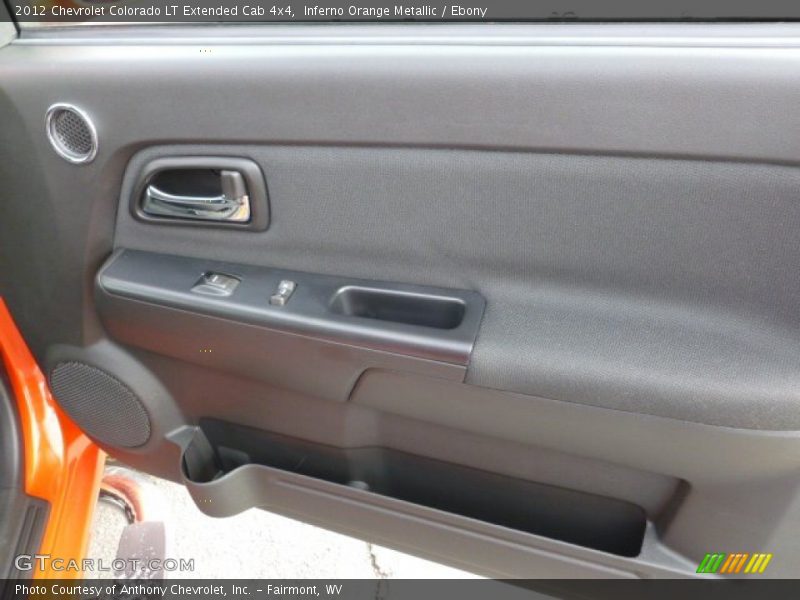 Inferno Orange Metallic / Ebony 2012 Chevrolet Colorado LT Extended Cab 4x4