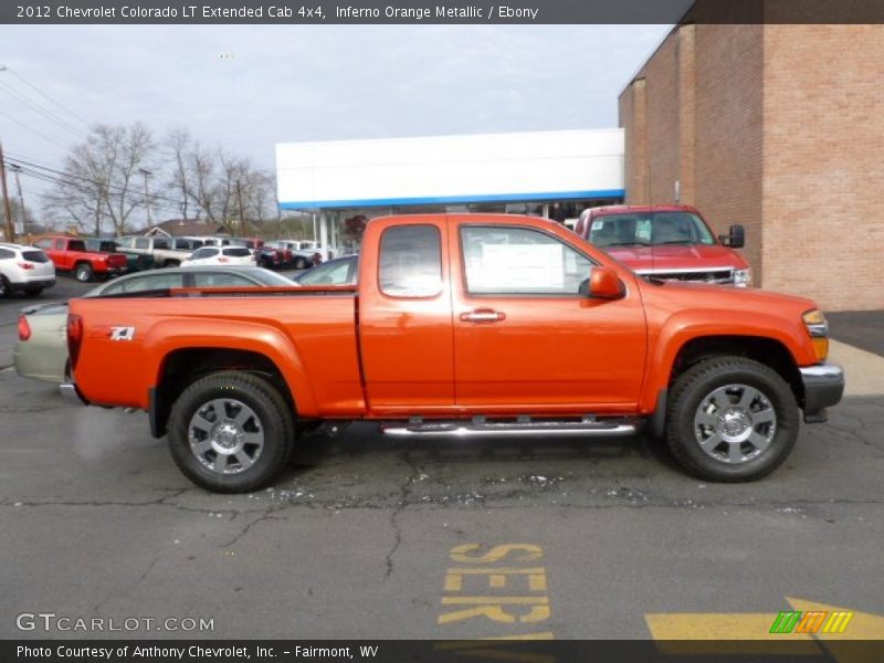 Inferno Orange Metallic / Ebony 2012 Chevrolet Colorado LT Extended Cab 4x4