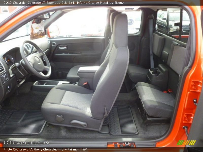 Inferno Orange Metallic / Ebony 2012 Chevrolet Colorado LT Extended Cab 4x4