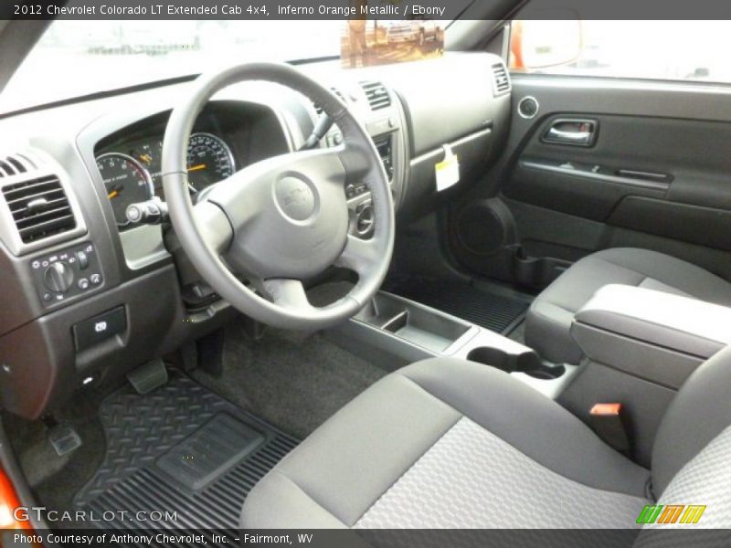Inferno Orange Metallic / Ebony 2012 Chevrolet Colorado LT Extended Cab 4x4