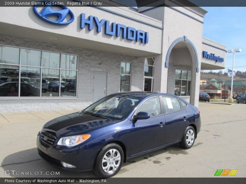 Regatta Blue / Gray 2009 Hyundai Elantra GLS Sedan