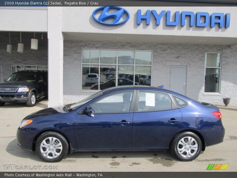 Regatta Blue / Gray 2009 Hyundai Elantra GLS Sedan