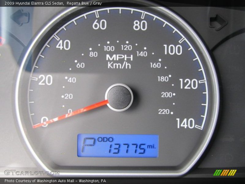 Regatta Blue / Gray 2009 Hyundai Elantra GLS Sedan