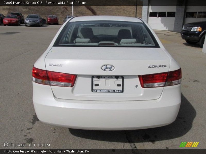 Powder White Pearl / Beige 2006 Hyundai Sonata GLS