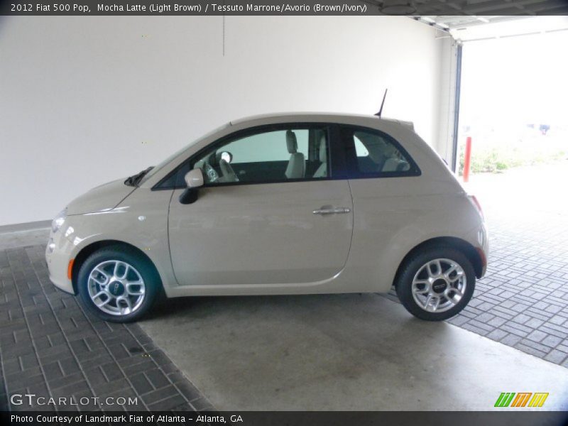 Mocha Latte (Light Brown) / Tessuto Marrone/Avorio (Brown/Ivory) 2012 Fiat 500 Pop