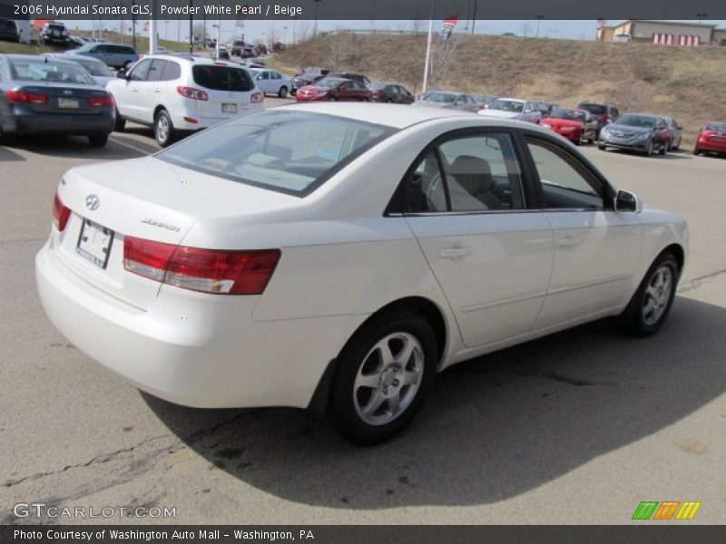 Powder White Pearl / Beige 2006 Hyundai Sonata GLS