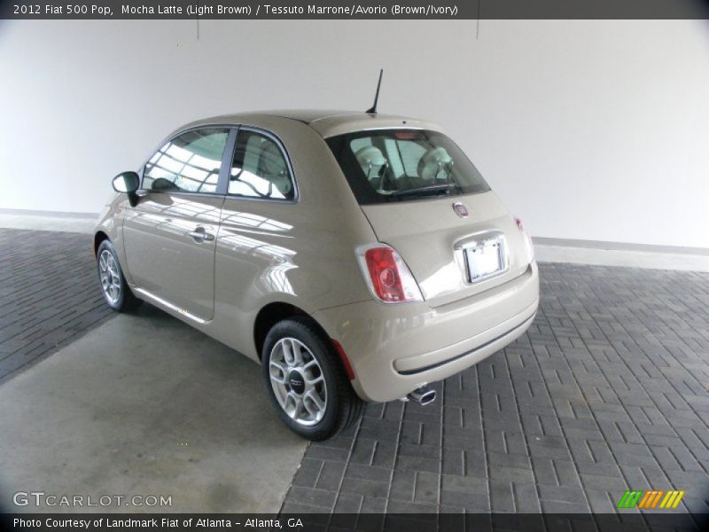 Mocha Latte (Light Brown) / Tessuto Marrone/Avorio (Brown/Ivory) 2012 Fiat 500 Pop