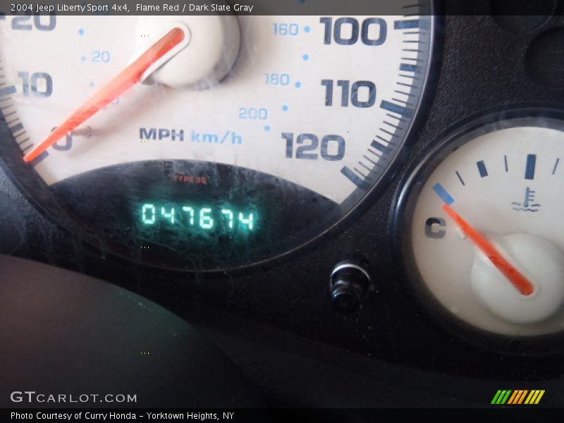 Flame Red / Dark Slate Gray 2004 Jeep Liberty Sport 4x4