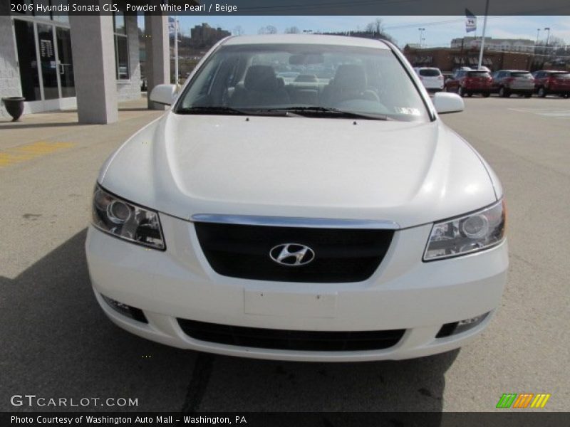 Powder White Pearl / Beige 2006 Hyundai Sonata GLS