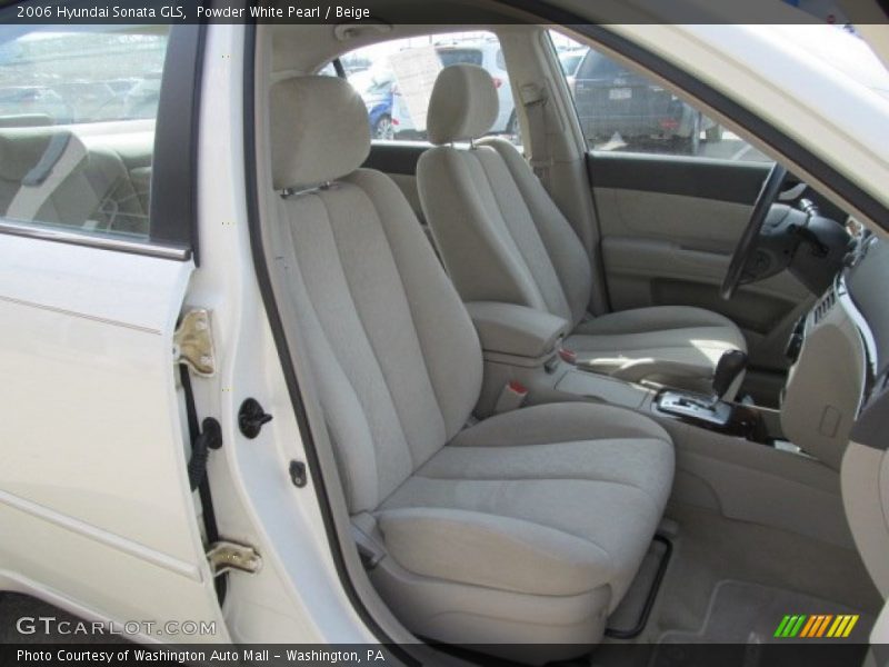 Powder White Pearl / Beige 2006 Hyundai Sonata GLS