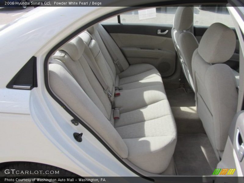 Powder White Pearl / Beige 2006 Hyundai Sonata GLS