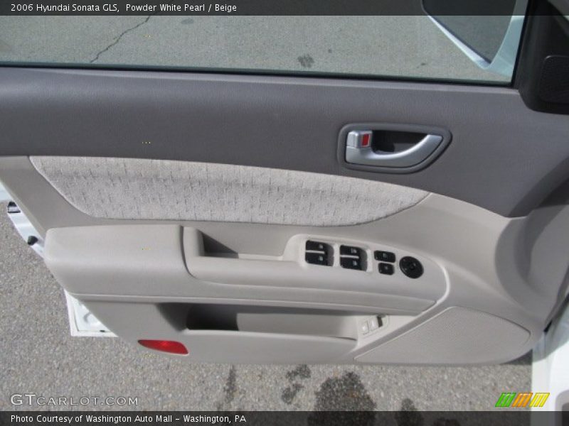 Powder White Pearl / Beige 2006 Hyundai Sonata GLS