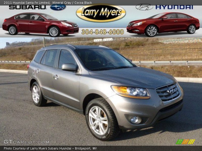 Mineral Gray / Cocoa Black 2011 Hyundai Santa Fe Limited