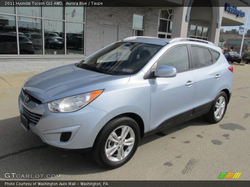 Aurora Blue / Taupe 2011 Hyundai Tucson GLS AWD