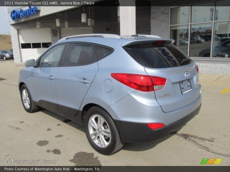 Aurora Blue / Taupe 2011 Hyundai Tucson GLS AWD