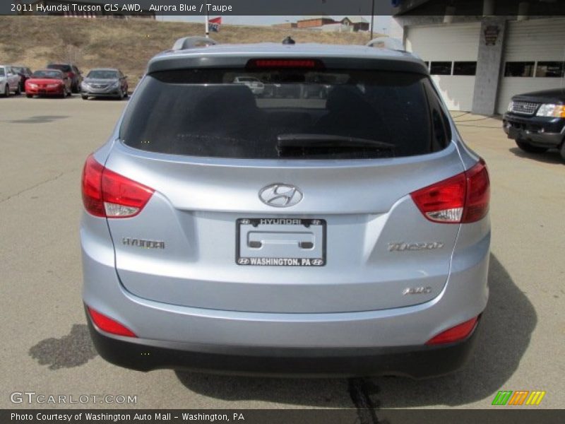 Aurora Blue / Taupe 2011 Hyundai Tucson GLS AWD