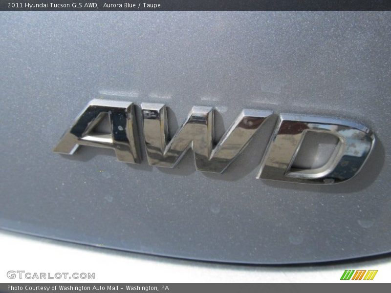 Aurora Blue / Taupe 2011 Hyundai Tucson GLS AWD
