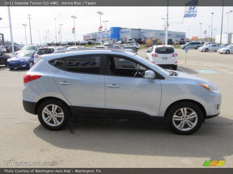 Aurora Blue / Taupe 2011 Hyundai Tucson GLS AWD