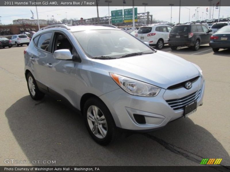 Aurora Blue / Taupe 2011 Hyundai Tucson GLS AWD